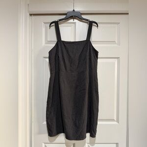 Ava & Viv pinstripe dress in black/charcoal gray‎ Size XXL